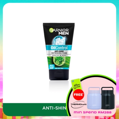 GARNIER MEN - Oil Control Anti-Shine Brightening Cooling Foam 50ml