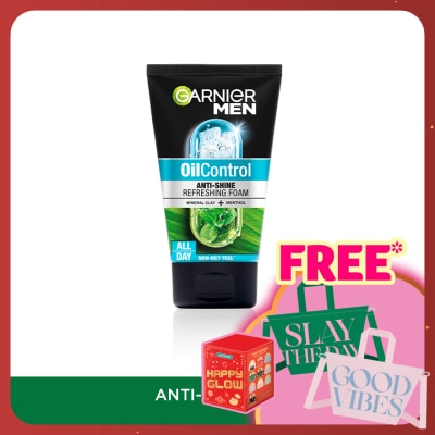 GARNIER MEN Oil Control Anti-Shine Brightening Cooling Foam 100ml