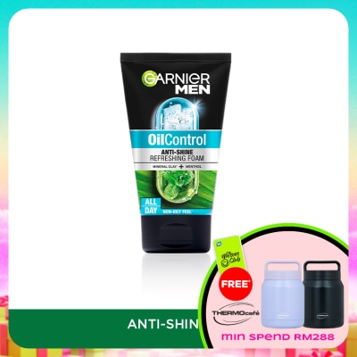 GARNIER MEN - Oil Control Anti-Shine Brightening Cooling Foam 100ml