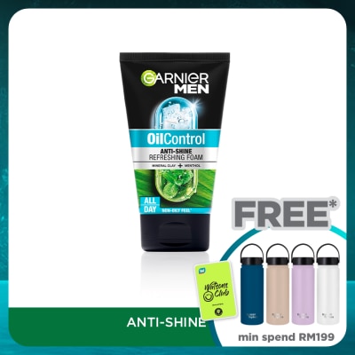 GARNIER MEN Oil Control Anti-Shine Brightening Cooling Foam 100ml