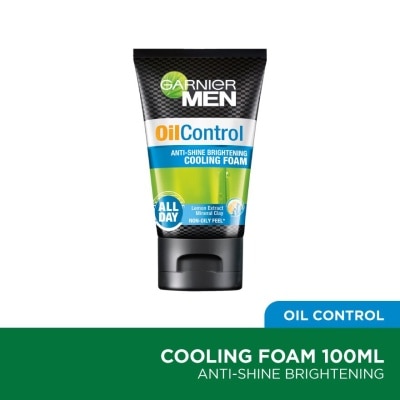 GARNIER MEN Oil Control Anti-Shine Brightening Cooling Foam 100ml