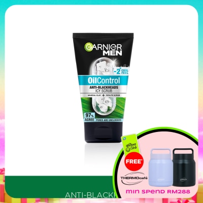 GARNIER MEN - Oil Control Anti-Blackheads Icy Brightening Scrub 50ml