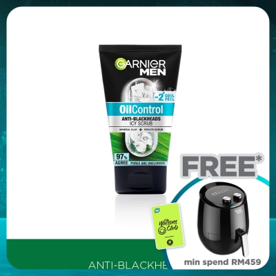 GARNIER MEN Oil Control Anti-Blackheads Icy Brightening Scrub 50ml