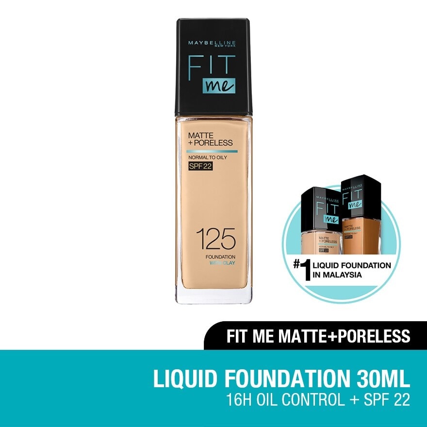 Fit Me Matte Liq Foundation SPF  125 Nude Beige