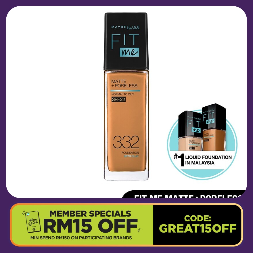 Fit Me Matte Liq Foundation SPF 332 Golden Caramel