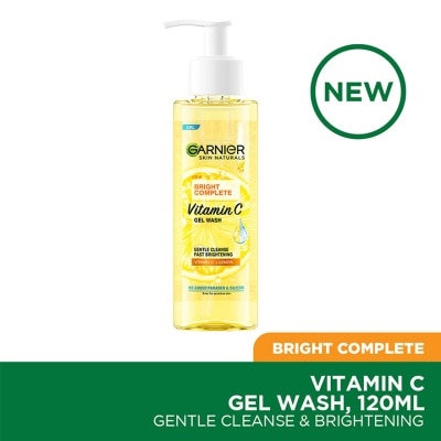 GARNIER Bright Complete Vitamin C Gel Wash 120ml