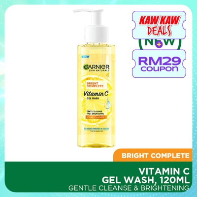 GARNIER Bright Complete Vitamin C Gel Wash 120ml