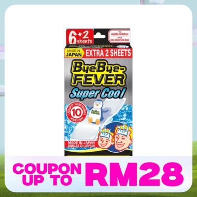 BYE BYE FEVER Super Cool 6's + 2's - Cooling Gel Sheet