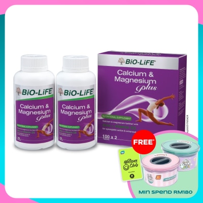 BIO-LIFE Calcium & Magnesium Plus 2 x 100's