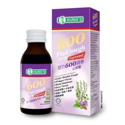 HURIX'S 600 Flu Cough Syrup 60ml