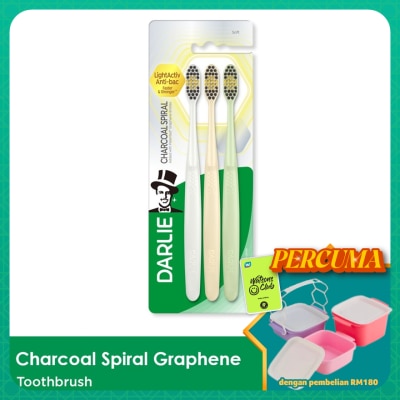 DARLIE - Toothbrush Charcoal Spiral Value Pack 3s