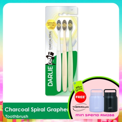 DARLIE - Toothbrush Charcoal Spiral Value Pack 3s