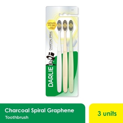 DARLIE Toothbrush Charcoal Spiral Value Pack 3s