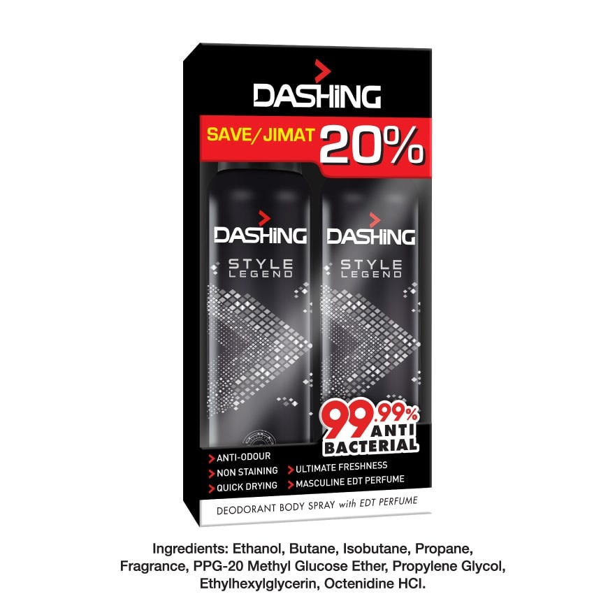 Deodorant Spray Perfume Style Legend 2x125ml image