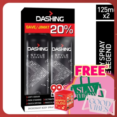 DASHING Deodorant Spray Perfume Style Legend 2x125ml