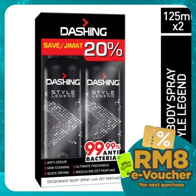 DASHING Deodorant Spray Perfume Style Legend 2x125ml