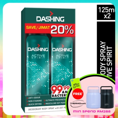 DASHING - DASHING DEO SPRAY ACTIVE SPIRIT 125MLX2 (TP)