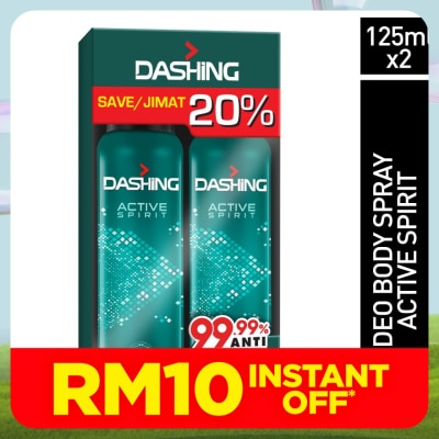 DASHING DASHING DEO SPRAY ACTIVE SPIRIT 125MLX2 (TP)