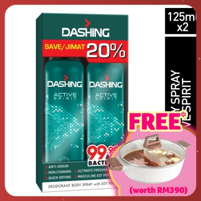 DASHING DASHING DEO SPRAY ACTIVE SPIRIT 125MLX2 (TP)