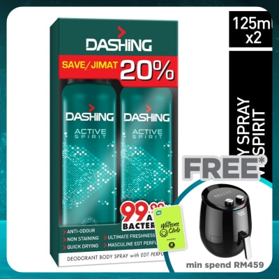 DASHING DASHING DEO SPRAY ACTIVE SPIRIT 125MLX2 (TP)