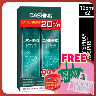 DASHING DASHING DEO SPRAY ACTIVE SPIRIT 125MLX2 (TP)