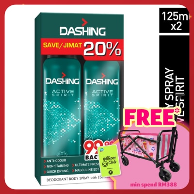 DASHING DASHING DEO SPRAY ACTIVE SPIRIT 125MLX2 (TP)