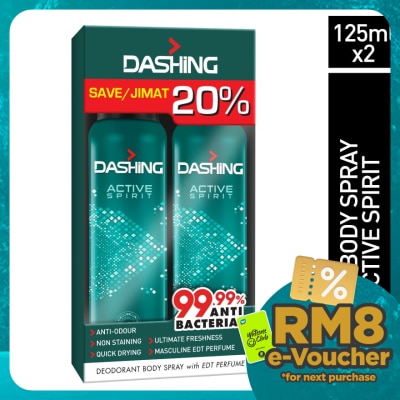 DASHING DASHING DEO SPRAY ACTIVE SPIRIT 125MLX2 (TP)