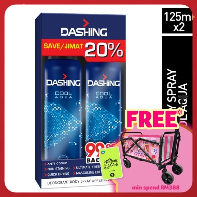 DASHING Deodorant Spray Perfume Cool Aqua 2x125ml