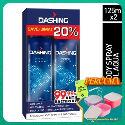 DASHING - Deodorant Spray Perfume Cool Aqua 2x125ml