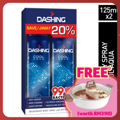 DASHING Deodorant Spray Perfume Cool Aqua 2x125ml