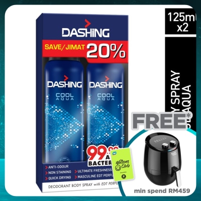 DASHING Deodorant Spray Perfume Cool Aqua 2x125ml