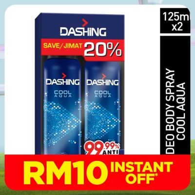 DASHING Deodorant Spray Perfume Cool Aqua 2x125ml
