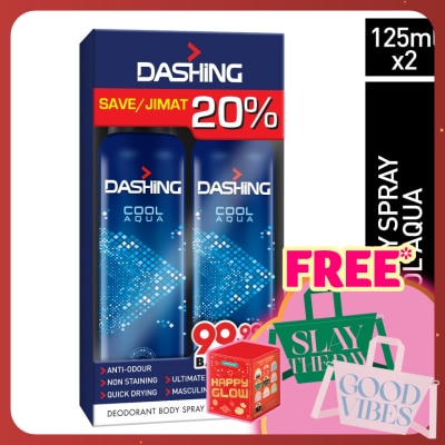 DASHING Deodorant Spray Perfume Cool Aqua 2x125ml