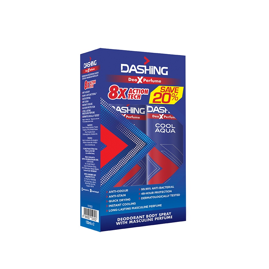Deodorant Spray Perfume Cool Aqua 2x125ml image