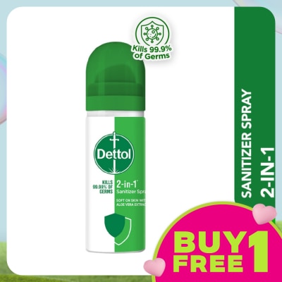DETTOL Sanitizer Spray 2-in-1 Aloe Vera 50ml