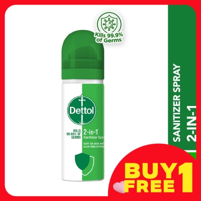 DETTOL Sanitizer Spray 2-in-1 Aloe Vera 50ml