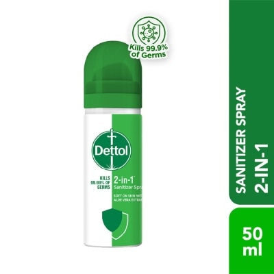 DETTOL Sanitizer Spray 2-in-1 Aloe Vera 50ml