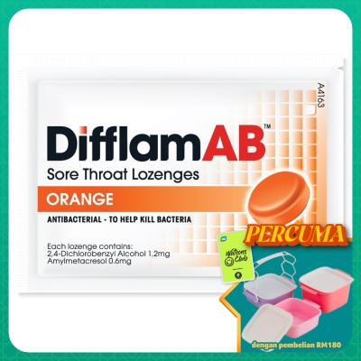 DIFFLAM - AB Sore Throat Lozenges Orange 6's