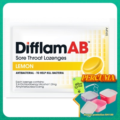 DIFFLAM - AB Sore Throat Lozenges Lemon 6's