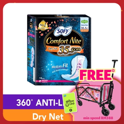SOFY Comfort Nit Side Gathers SlimWing 35.5cm 14S