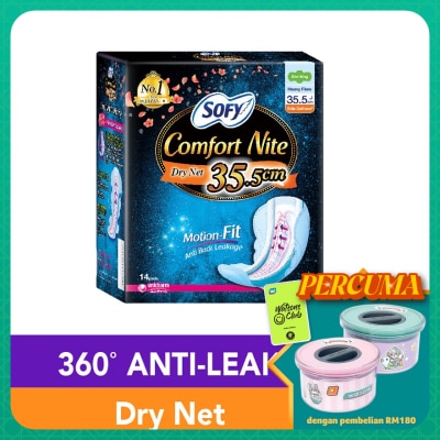 SOFY Comfort Nit Side Gathers SlimWing 35.5cm 14S