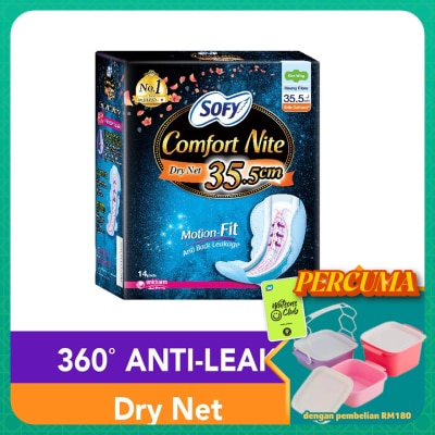 SOFY - Comfort Nit Side Gathers SlimWing 35.5cm 14S