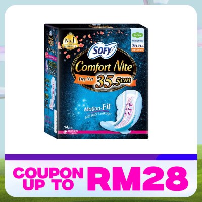 SOFY Comfort Nit Side Gathers SlimWing 35.5cm 14S