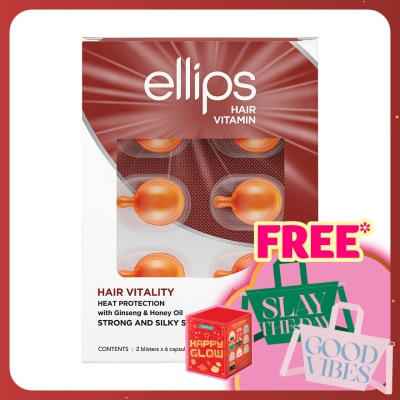 ELLIPS Hair Vitamin With Ginseng & Honey Oil 2 x 6's