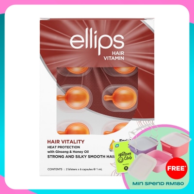 ELLIPS Hair Vitamin With Ginseng & Honey Oil 2 x 6's