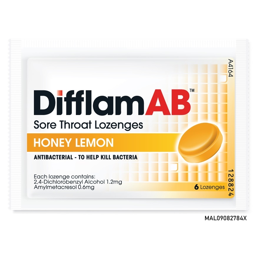 AB Sore Throat Lozenges Honey Lemon 6's image