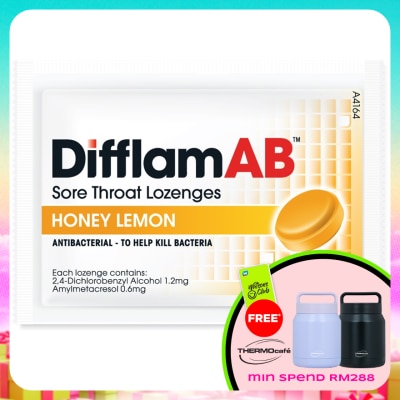 DIFFLAM - AB Sore Throat Lozenges Honey Lemon 6's