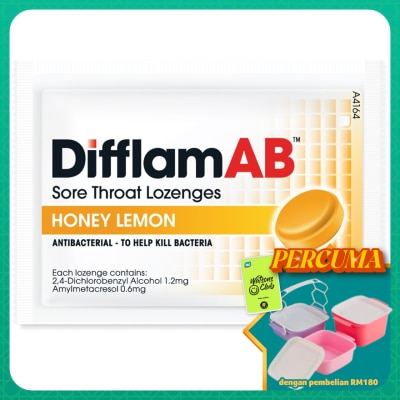 DIFFLAM - AB Sore Throat Lozenges Honey Lemon 6's