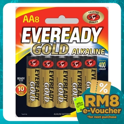 EVEREADY Gold Alkaline Battery AA 8 pcs/pack