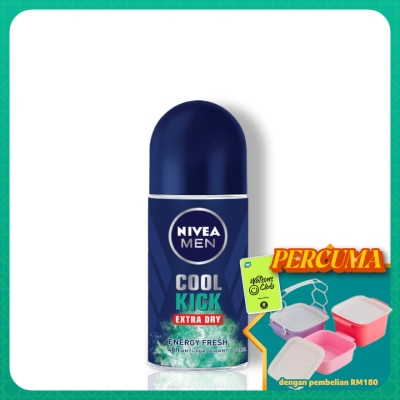 NIVEA FOR MEN - Deodorant Roll On Cool Kick Energy Fresh 50ml